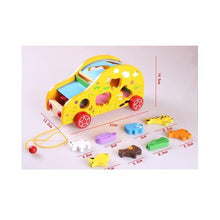 Baby Animals Toy Trailer, Children Wooden Toy