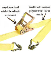 2" Inch X 33 Feet Ratchet Strap W/ Wire Hook