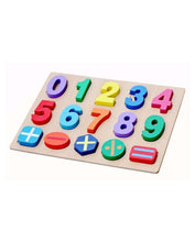 3D Number Wooden Puzzle Board Educational Learning Toy