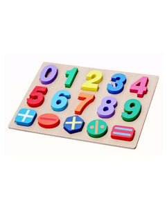 3D Number Wooden Puzzle Board Educational Learning Toy