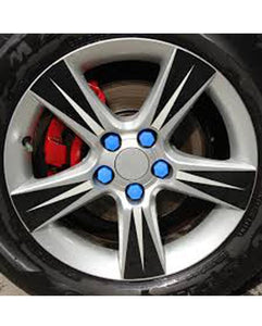 Silicon Wheel Hub Nut Covers 17MM For Cars - Blue