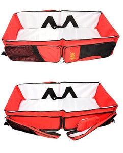 Multi Function Portable Folding Baby Bed Tote Bag - Red