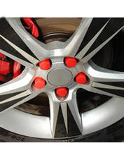 Silicon Wheel Hub Nut Covers 17MM For Cars - Red