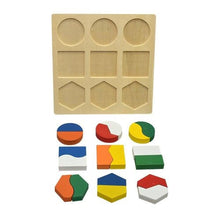 Wooden Geometric Shapes Large Block Board