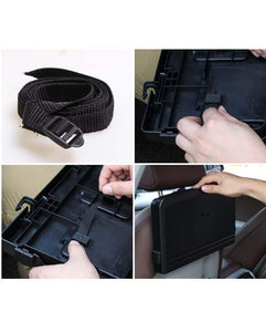 Two Layers Car Cup Holders Folding Table Multi Function Travel Dining Tray