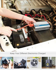 500W Power Inverter Dc 12V to AC220V & USB 5V - Silver