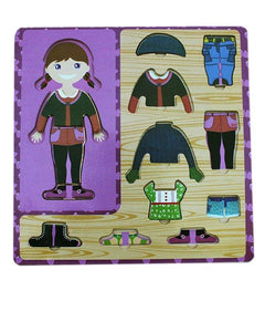 Wooden Doll Dress Board For Kids