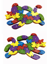 Wooden Puzzle Block ABC & 123 Dog