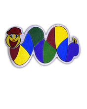 Wooden Colorful Snake Blocks Board