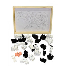 Wooden Puzzle Blocks ABC & 123 Cow Design For Kids
