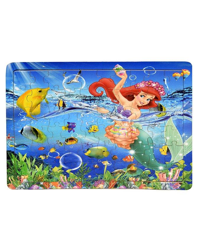 60 Piece Wooden Jigsaw Little Mermaid Toy Kids Play Board