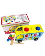 Knock The Ball Digital Bus Wooden Toys Early Learning Toy