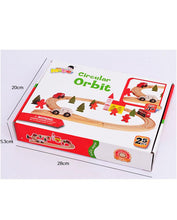 Wood Car Bus Tree Circular Orbit Wooden Toy