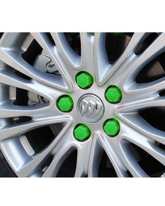 Silicon Wheel Hub Nut Covers 19MM For Cars - Green