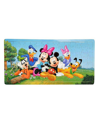 Wooden Jigsaw Puzzle Board Mickey & Minnie Mouse Club 120 Pcs