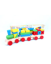 Classic Wooden Stacking Train For kids