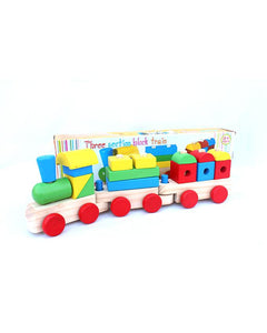 Classic Wooden Stacking Train For kids