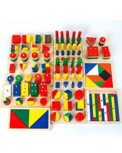 Wooden Montessori Teaching Aids 14PCS Set Educational Toy