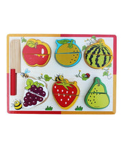 Wooden Fruits Cutting Learning Board For Kids