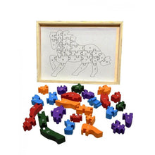 Wooden Puzzle Block ABC & 123 Horse