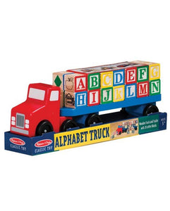 Alphabet Blocks Wooden Truck Educational Toy