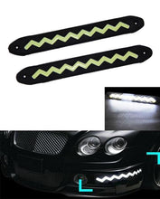2 Pc - Flexible Bumper Car Daytime Running Light COB LED DRL For All Cars - Zigzag Design