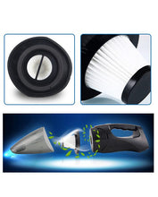 4 In 1 Car Vacuum Cleaner Tyre Inflator Air Compressor With Tyre Pressure Gauge LED Light Color Black