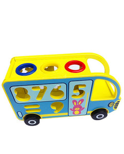 Knock The Ball Digital Bus Wooden Toys Early Learning Toy
