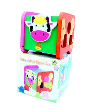 Wooden Shapes Sorter Cattle Box