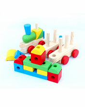 Classic Wooden Stacking Train For kids