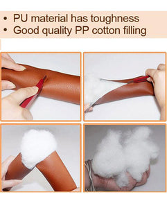 PU Leather Car Seat Gap Leakage Filler Soft Pad - BEIGE