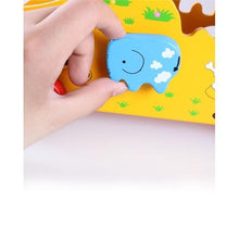 Baby Animals Toy Trailer, Children Wooden Toy