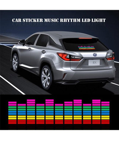 Car Sticker Music Rhythm LED Flashlight - Multicolor