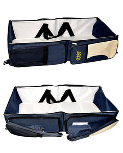 Multi Function Portable Folding Baby Bed Tote Bag - Blue