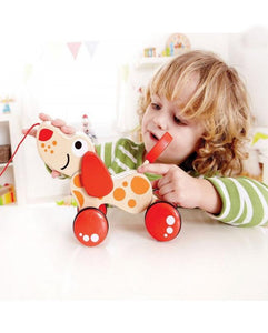 Wooden Puppy Pull Toy