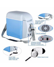7.5L 12V Mini Cool Hot Food Refrigerator For Cars Blue