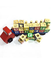 Alphabet Blocks Wooden Truck Educational Toy