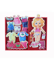 Wooden Doll Dress Board Red