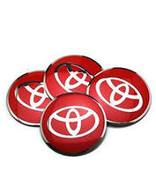 Car Emblem Badge Sticker - Toyota - 56.5mm - Red