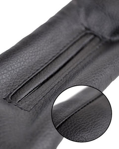 PU Leather Car Seat Gap Leakage Filler Soft Pad - BLACK