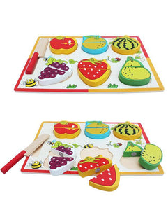 Wooden Fruits Cutting Learning Board For Kids