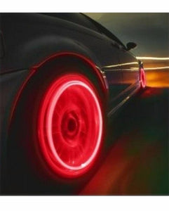 Set of 4 - 7 LED Tyre Motion Sensor Lights For Car,Bike,Cycle - Red