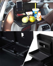 Two Layers Car Cup Holders Folding Table Multi Function Travel Dining Tray