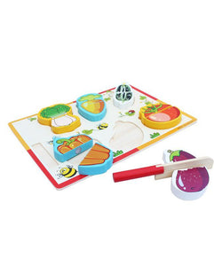 Wooden Vegetables Cutting Learning Board For Kids