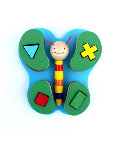 Wooden Colorful Butterfly Shapes Toy