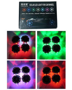 7 Color Waterproof Solar Energy LED Flash Light For Car Rim