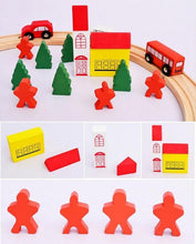 Wood Car Bus Tree Circular Orbit Wooden Toy