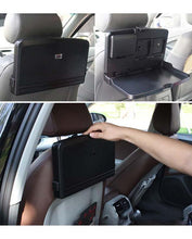 Two Layers Car Cup Holders Folding Table Multi Function Travel Dining Tray