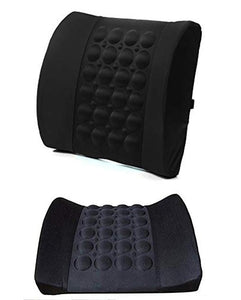 Car Back Seat Massager With Vibrater - Black
