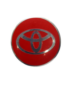 Car Emblem Badge Sticker - Toyota - 56.5mm - Red